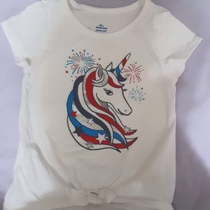 Little girls July festive shirt